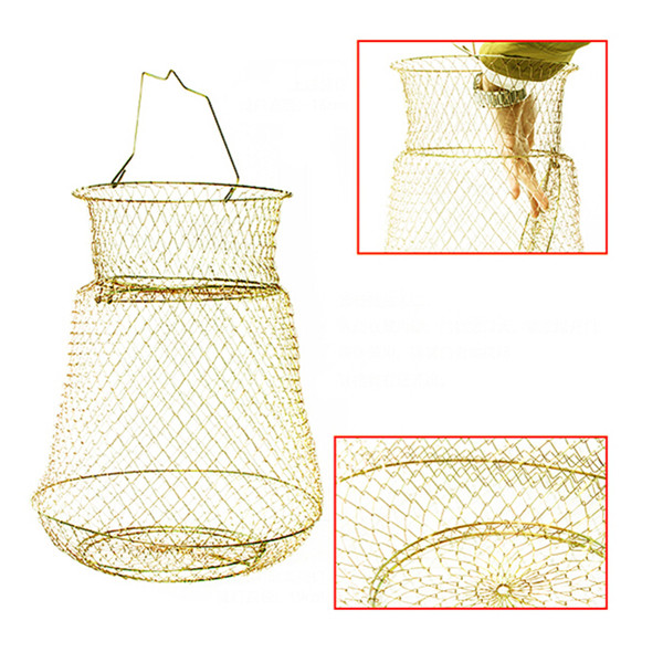 Hot Fish Lobster Collapsible Portable Mesh Fishing Net font b Crab b font Prawn Cage Foldable